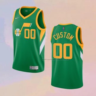 Camiseta Utah Jazz Personalizada Earned 2020-21 Verde