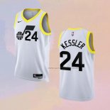 Camiseta Utah Jazz Walker Kessler NO 24 Association 2022-23 Blanco