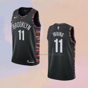 Camiseta Brooklyn Nets Kyrie Irving NO 11 Ciudad 2019-20 Negro