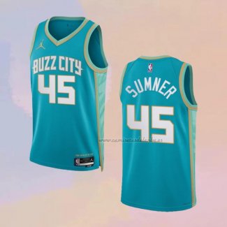 Camiseta Charlotte Hornets Edmond Sumner NO 45 Ciudad 2023-24 Verde