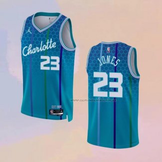 Camiseta Charlotte Hornets Kai Jones NO 23 Ciudad 2021-22 Azul