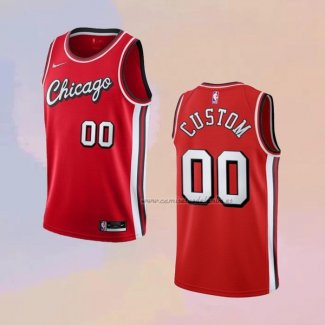 Camiseta Chicago Bulls Personalizada Ciudad 2021-22 Rojo