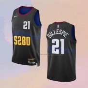 Camiseta Denver Nuggets Collin Gillespie NO 21 Ciudad 2023-24 Negro