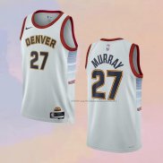 Camiseta Denver Nuggets Jamal Murray NO 27 Ciudad 2022-23 Blanco