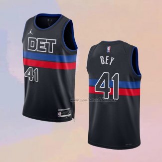 Camiseta Detroit Pistons Saddiq Bey NO 41 Statement 2022-23 Negro