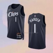 Camiseta Los Angeles Clippers James Harden NO 1 Ciudad 2023-24 Azul