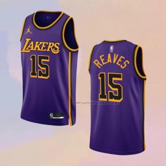 Camiseta Los Angeles Lakers Austin Reaves NO 15 Statement 2022-23 Violeta