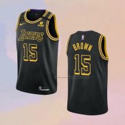 Camiseta Los Angeles Lakers Jabari Brown NO 15 Mamba 2021-22 Negro