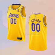 Camiseta Los Angeles Lakers Personalizada Anniversary 2021-22 Amarillo