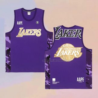 Camiseta Los Angeles Lakers x AAPE Violeta