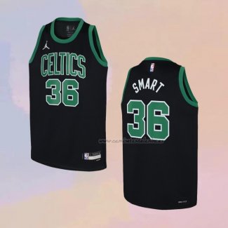 Camiseta Nino Boston Celtics Marcus Smart NO 36 Statement Negro