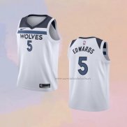 Camiseta Nino Minnesota Timberwolves Anthony Edwards NO 5 Association 2022-23 Blanco