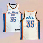 Camiseta Oklahoma City Thunder Kevin Durant NO 35 Association Blanco