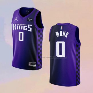 Camiseta Sacramento Kings Malik Monk NO 0 Statement 2023-24 Violeta