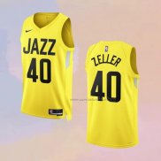 Camiseta Utah Jazz Cody Zeller NO 40 Icon 2022-23 Amarillo