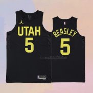 Camiseta Utah Jazz Malik Beasley NO 5 Statement 2022-23 Negro