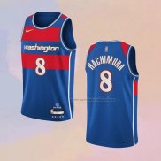 Camiseta Washington Wizards Rui Hachimura NO 8 Ciudad 2021-22 Azul