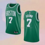 Camiseta Boston Celtics Jaylen Brown NO 7 Icon 2020-21 Verde