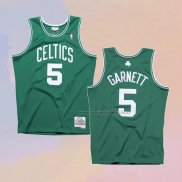 Camiseta Boston Celtics Kevin Garnett NO 5 Hardwood Classics Throwback Verde