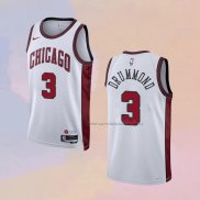 Camiseta Chicago Bulls Andre Drummond NO 3 Ciudad 2022-23 Blanco