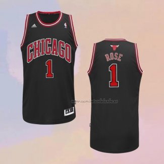 Camiseta Chicago Bulls Derrick Rose NO 1 Negro