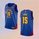 Camiseta Denver Nuggets Nikola Jokic NO 15 Statement 2022-23 Azul