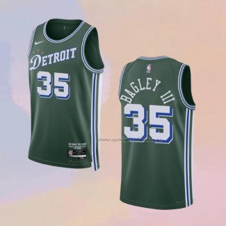 Camiseta Detroit Pistons Marvin Bagley III NO 35 Ciudad 2022-23 Verde