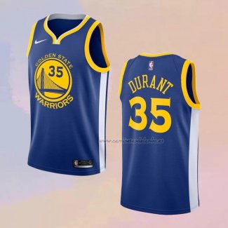 Camiseta Golden State Warriors Kevin Durant NO 35 Icon Azul