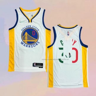 Camiseta Golden State Warriors Stephen Curry NO 30 2022 Slam Dunk Special Mexico Edition Blanco