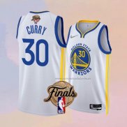 Camiseta Golden State Warriors Stephen Curry NO 30 Association 2022 NBA Finals Blanco