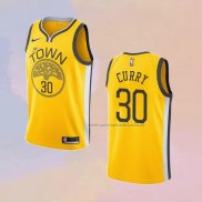 Camiseta Golden State Warriors Stephen Curry NO 30 Earned Amarillo