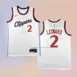 Camiseta Los Angeles Clippers Kawhi Leonard NO 2 Association 2024-25 Blanco