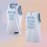 Camiseta Los Angeles Lakers Jabari Brown NO 15 Ciudad 2021-22 Blanco