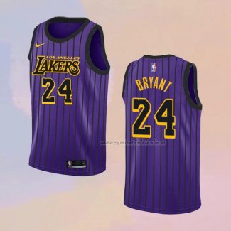 Camiseta Los Angeles Lakers Kobe Bryant NO 24 Ciudad 2018 Violeta