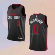 Camiseta Miami Heat Josh Richardson NO 0 Ciudad 2023-24 Negro