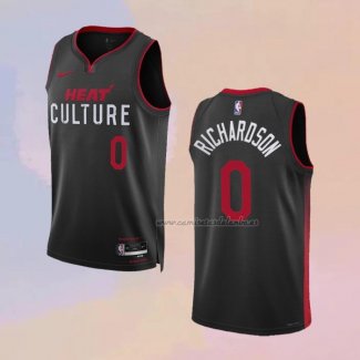 Camiseta Miami Heat Josh Richardson NO 0 Ciudad 2023-24 Negro