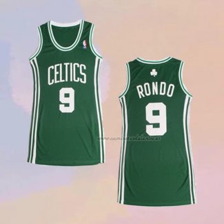 Camiseta Mujer Boston Celtics Rajon Rondo NO 9 Icon Verde