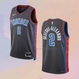 Camiseta Oklahoma City Thunder Shai Gilgeous-Alexander NO 2 Ciudad 2022-23 Gris