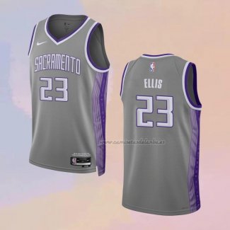 Camiseta Sacramento Kings Keon Ellis NO 23 Ciudad 2022-23 Gris