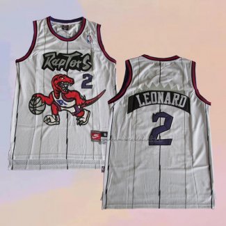 Camiseta Toronto Raptors Kawhi Leonard NO 2 Retro Blanco