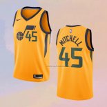 Camiseta Utah Jazz Donovan Mitchell NO 45 Statement Amarillo