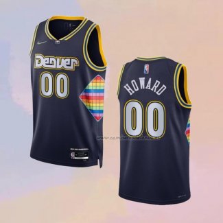 Camiseta Denver Nuggets Markus Howard NO 00 Ciudad 2021-22 Azul