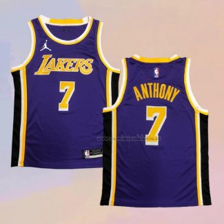 Camiseta Los Angeles Lakers Carmelo Anthony NO 7 Statement 2020-21 Violeta