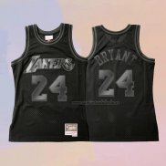 Camiseta Los Angeles Lakers Kobe Bryant NO 24 Hardwood Classics Negro