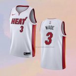 Camiseta Miami Heat Dwyane Wade NO 3 Association 2021-22 Blanco