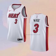 Camiseta Miami Heat Dwyane Wade NO 3 Association 2021-22 Blanco