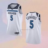 Camiseta Minnesota Timberwolves Anthony Edwards NO 5 Association 2022-23 Blanco