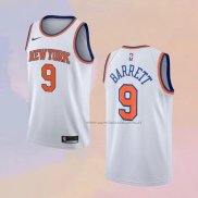 Camiseta New York Knicks RJ Barrett NO 9 Association Blanco