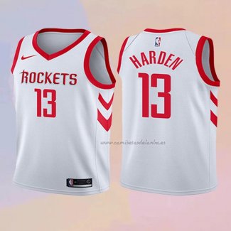 Camiseta Nino Houston Rockets James Harden NO 13 Association 2017-18 Blanco