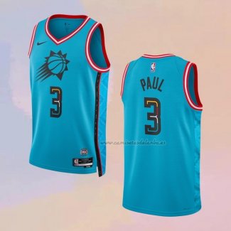 Camiseta Phoenix Suns Chris Paul NO 3 Ciudad 2022-23 Azul